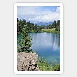 lake in the mountains Sticker